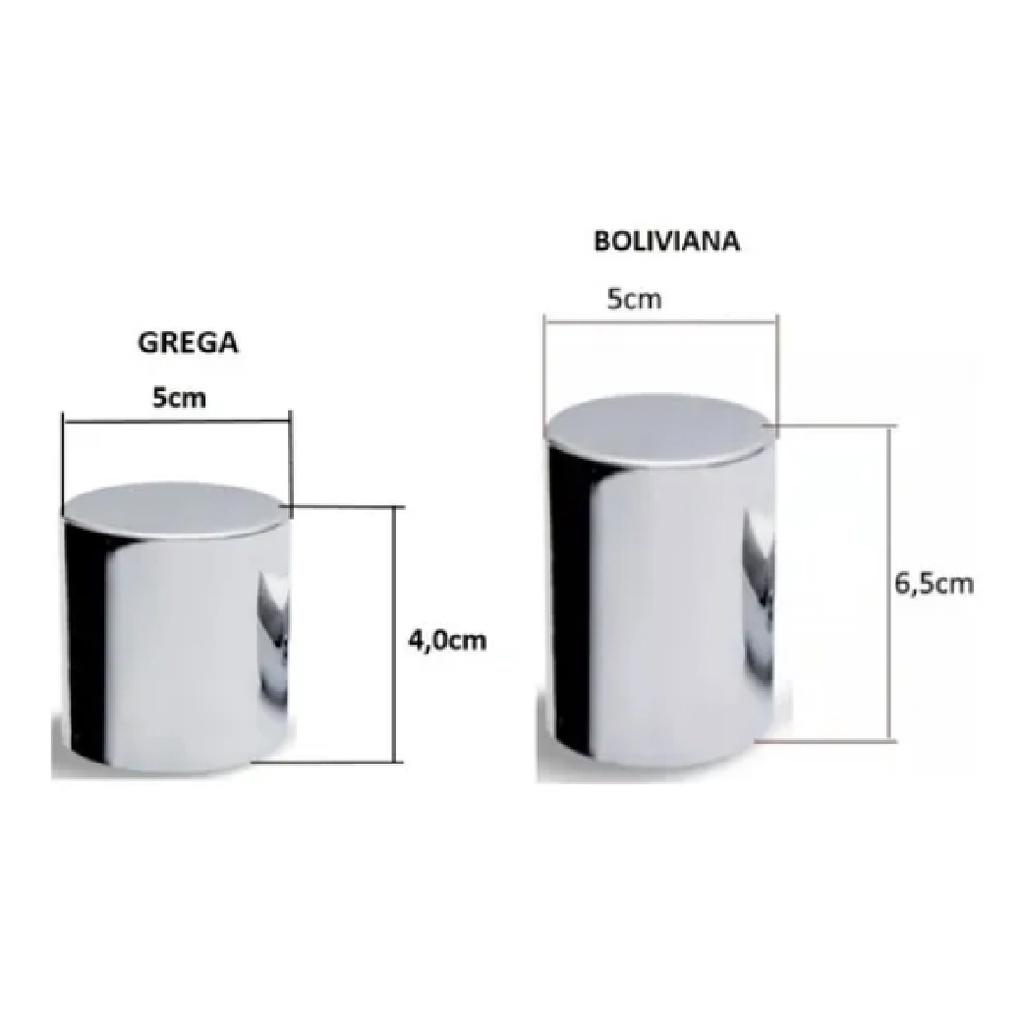 Foto 2 de Kit 60 Capa De Porca Grega Cromada Roda Caminhão 32/33mm