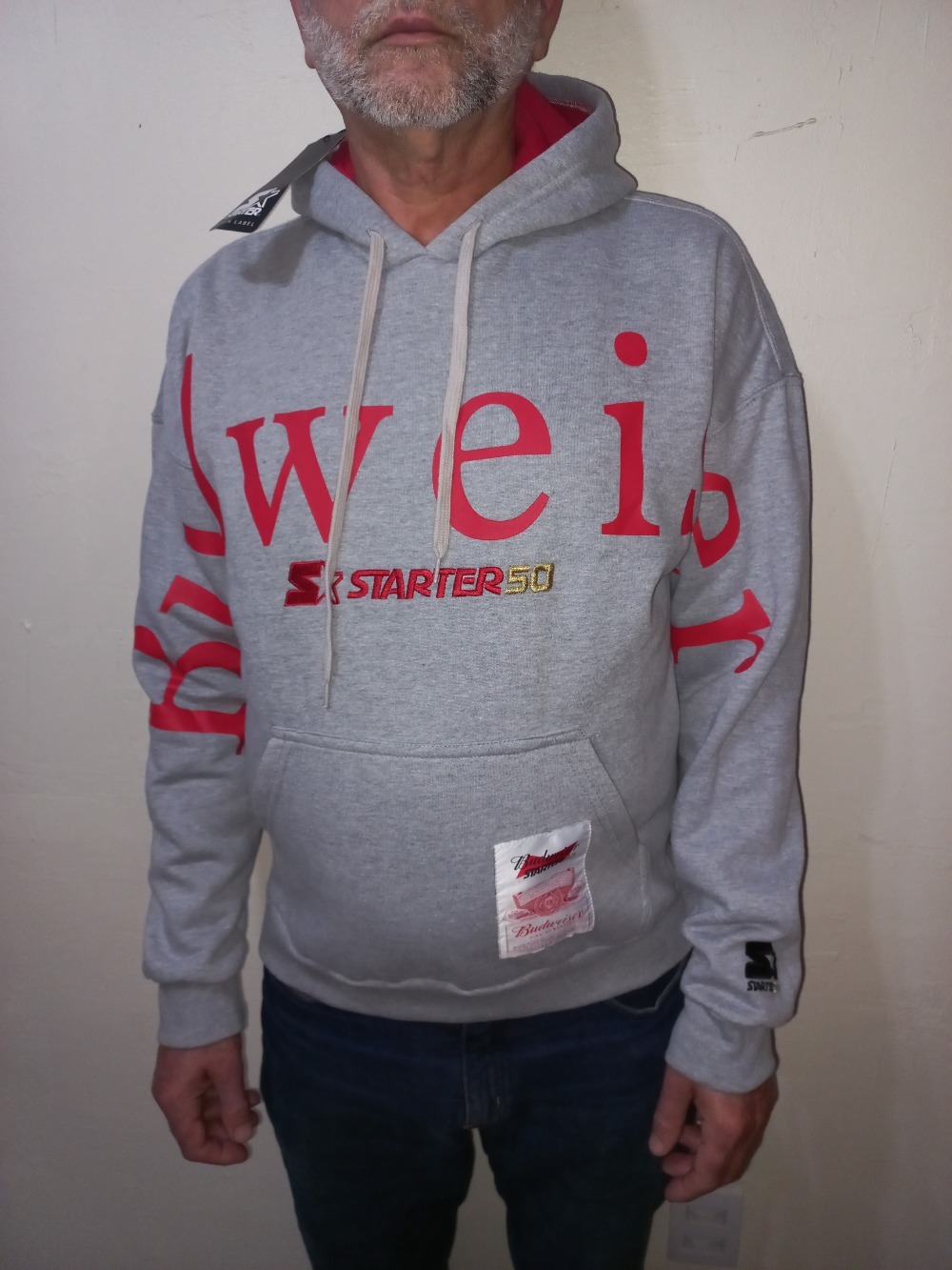 Budweiser x Starter Moletom Gray — M, Novo