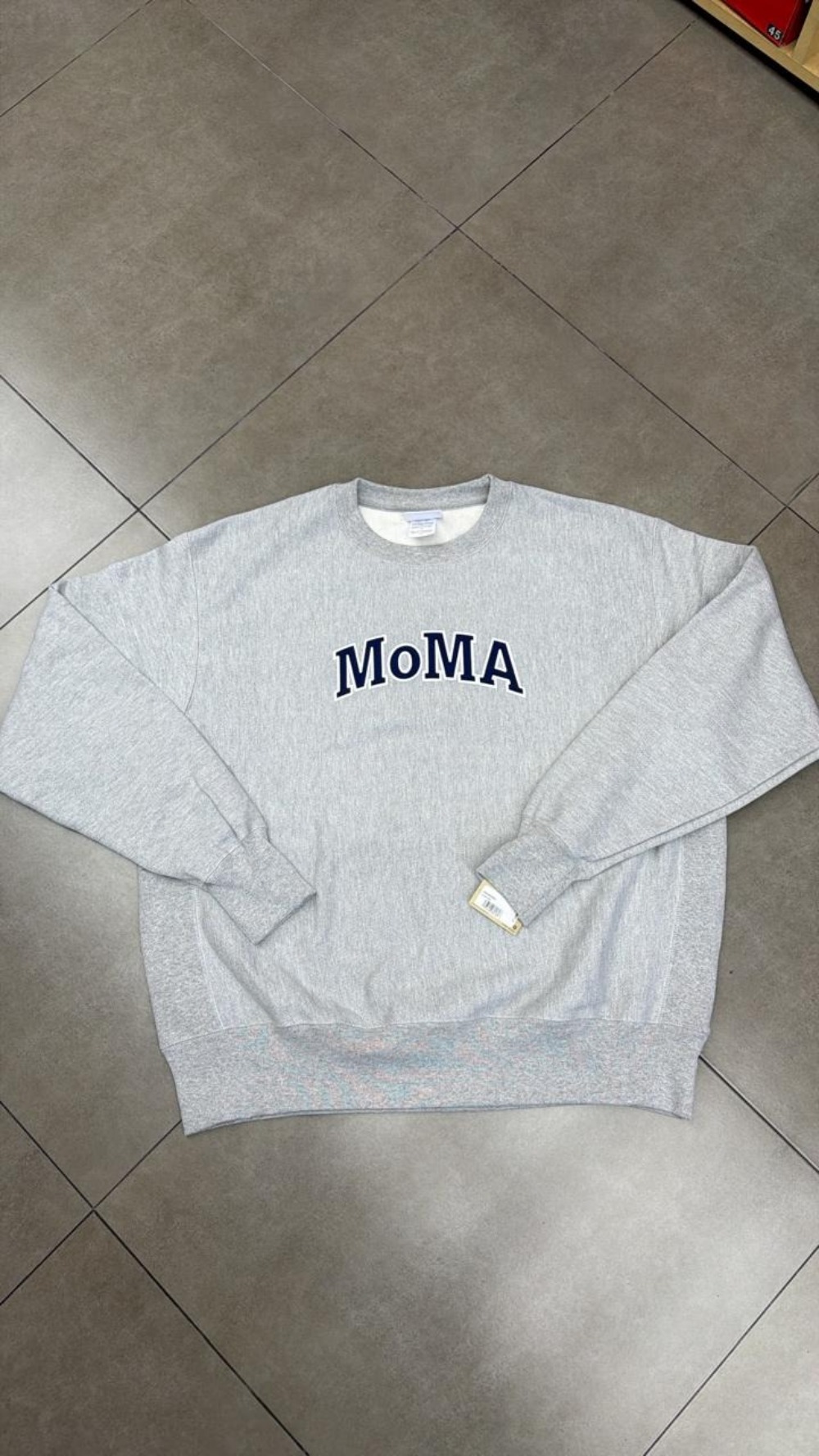 MoMA x Champion Moletom Crewneck Edition Oxford Gray — XG, Novo