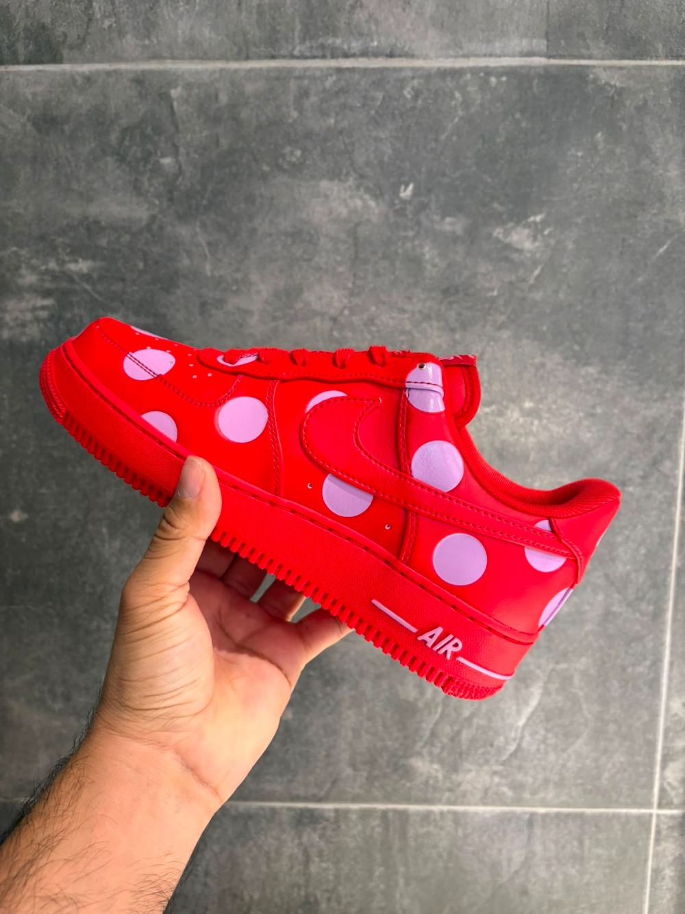 Nike Air Force 1 Low Polka Dots University Red Light Magenta — 34 / 35 / 36 / 38, Novo