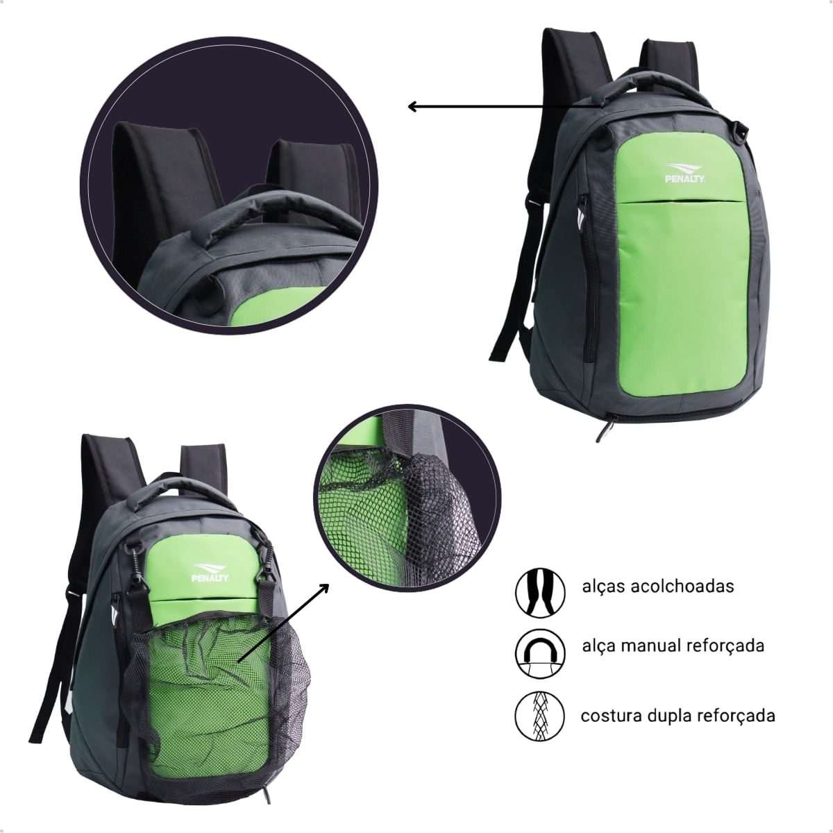 Foto 5 de Mochila Penalty 4 Bolsos Compartimento Bola 20L