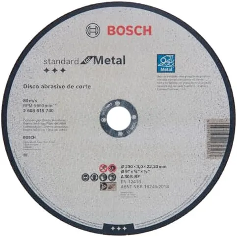 DISCO DE CORTE STD FOR METAL 230X3,0MM BOSCH