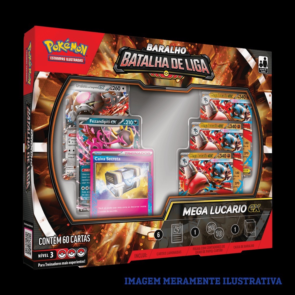 Baralho Batalha de Liga (Mega Lucario ex) Pokémon TCG PT-BR — único, Novo