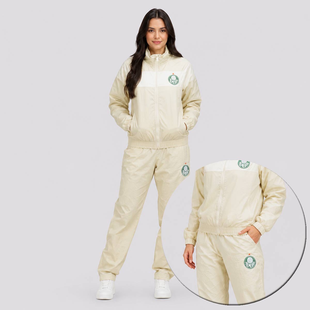 Agasalho Palmeiras Alviverde Feminino Off White