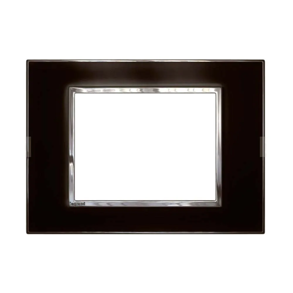 PLACA 1 POSTO 4X2 QUADRADOS MIRROR BLACK ARTEOR - PIAL