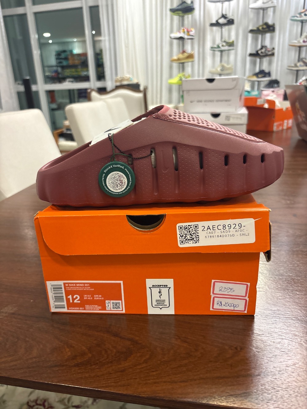 Nike Mind 001 Slide Pink Smoke — 42.5, Novo