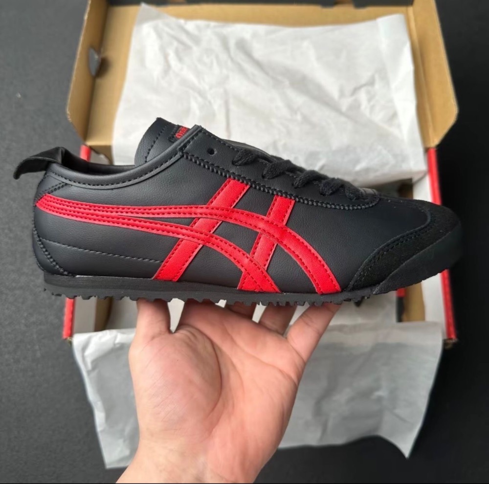 Onitsuka Tiger Mexico 66 Black Classic Red — 44, Novo