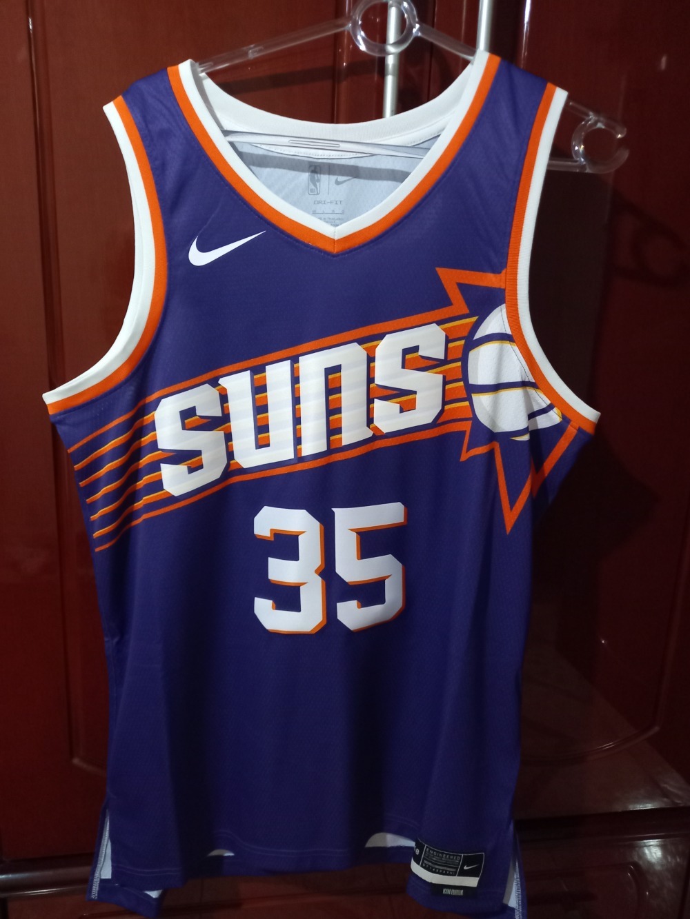 Regata Basquete Nike Phoenix Suns Icon Edition Kevin Durant #35 Purple — G, Novo