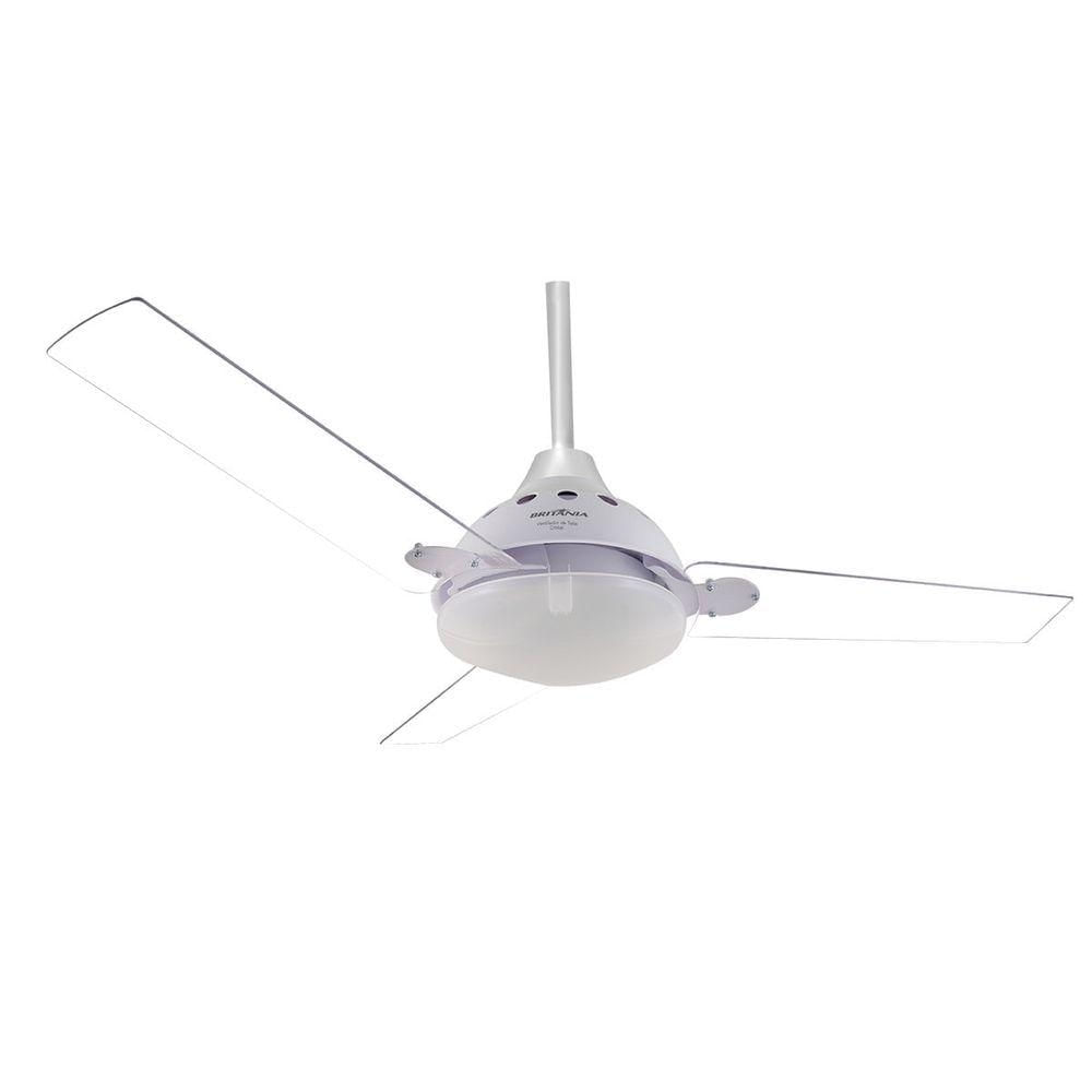 Ventilador de Teto Britânia 131W 50cm 3 Pás 3 Velocidades Branco 110V