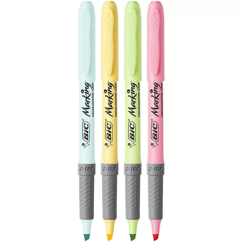 Foto 2 de Pincel marca texto Marking Grip Pastel com 4 cores Bic