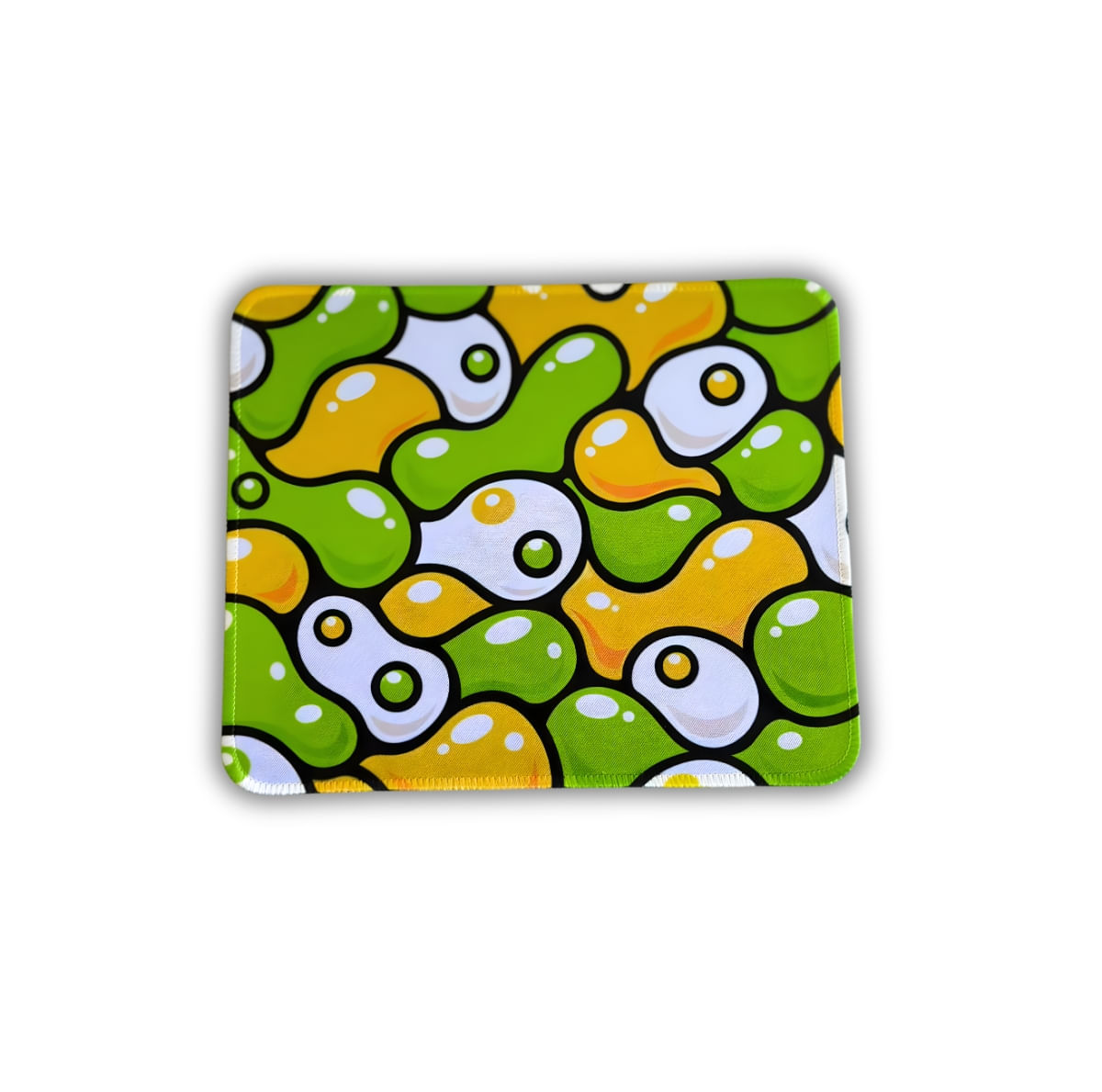 Mousepad Liquid Flow Verde e Amarelo - 180x220mm Borracha 3mm