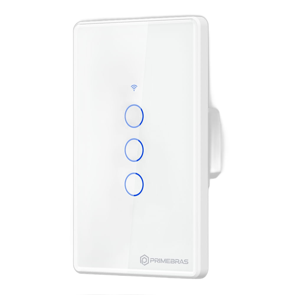 Foto 2 de Interruptor Touch 3 Botões Wi-Fi TP1003 Branco