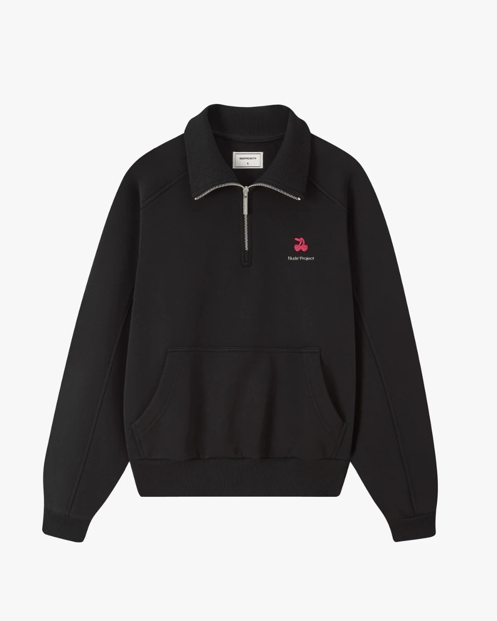 Moletom Nude Project Basic Cherry Quarter-Zip Black — PP / P / M / G / XXG, Novo