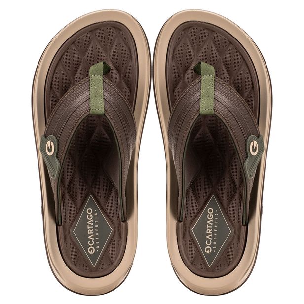 Chinelo Masculino Santorini VII Cartago 12403 CAFÉ 39