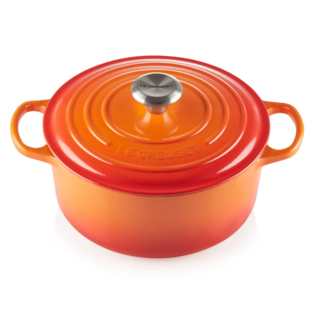 PANELA REDONDA LE CREUSET SIGNATURE 16CM EM FERRO FUNDIDO LARANJA 21177160902430 - FAST