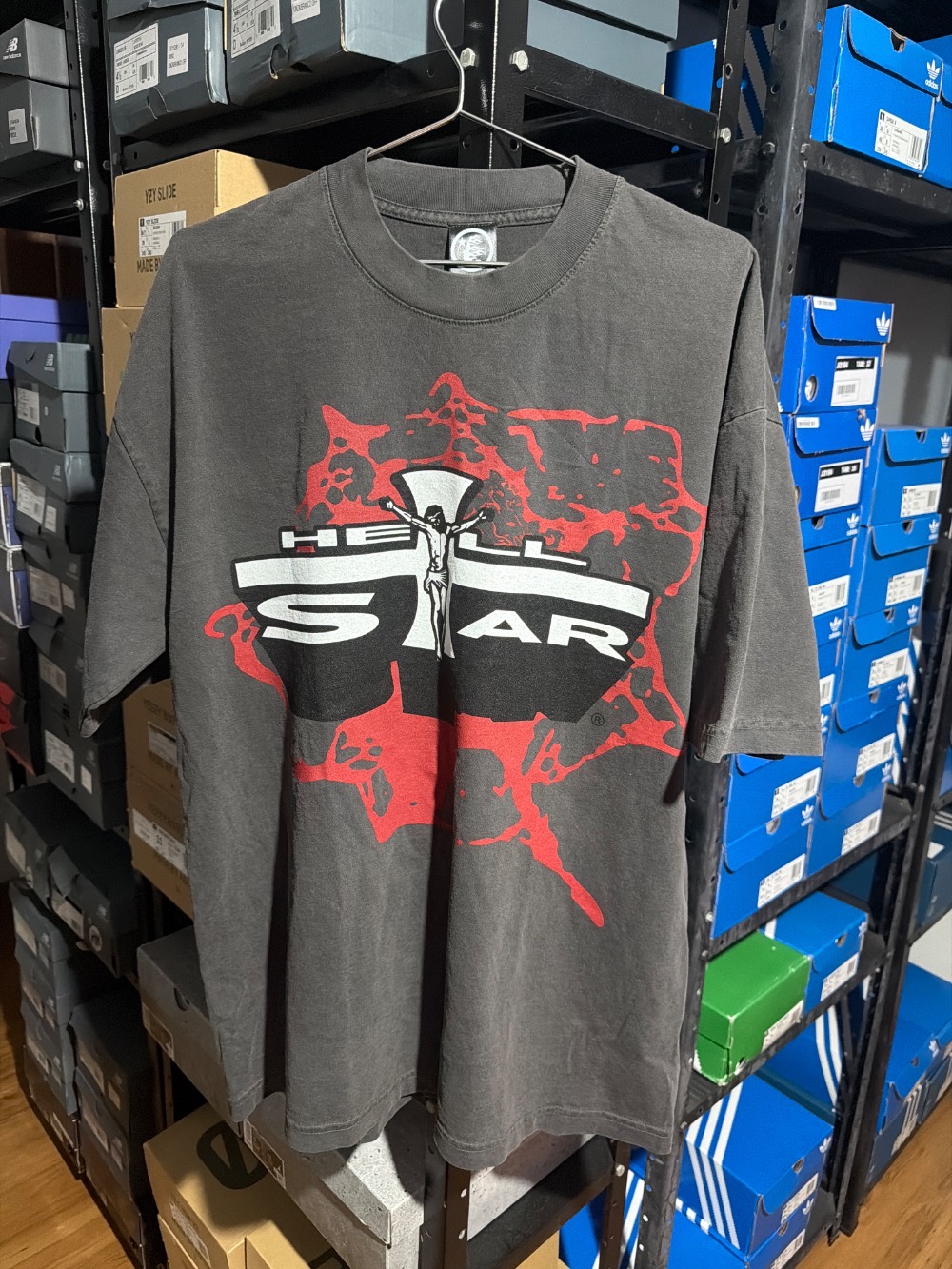 Camiseta Hellstar Jesus Emblem Grey — G, Novo
