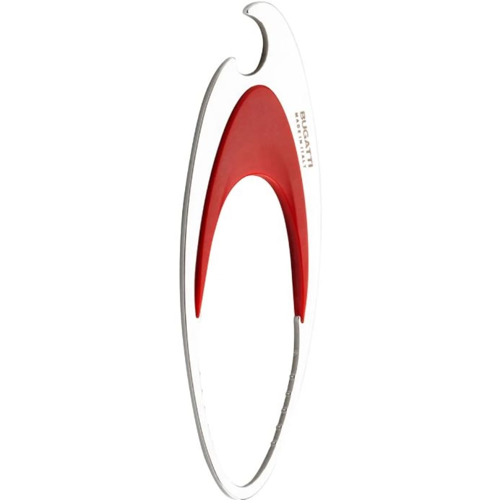 ABRIDOR DE GARRAFA BUGATTI EM AÇO INOX SAM VERMELHO 317080C3U