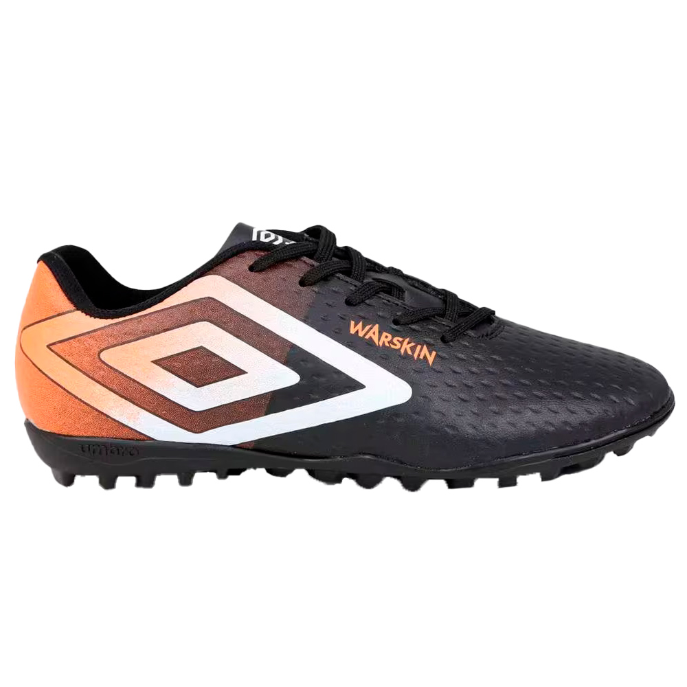 Chuteira Umbro Society Warskin Black Orange — 39 / 40 / 41, Novo
