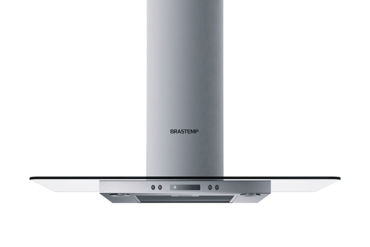 Coifa Vidro Plano Parede Brastemp 90cm Inox - BAP90AR 220