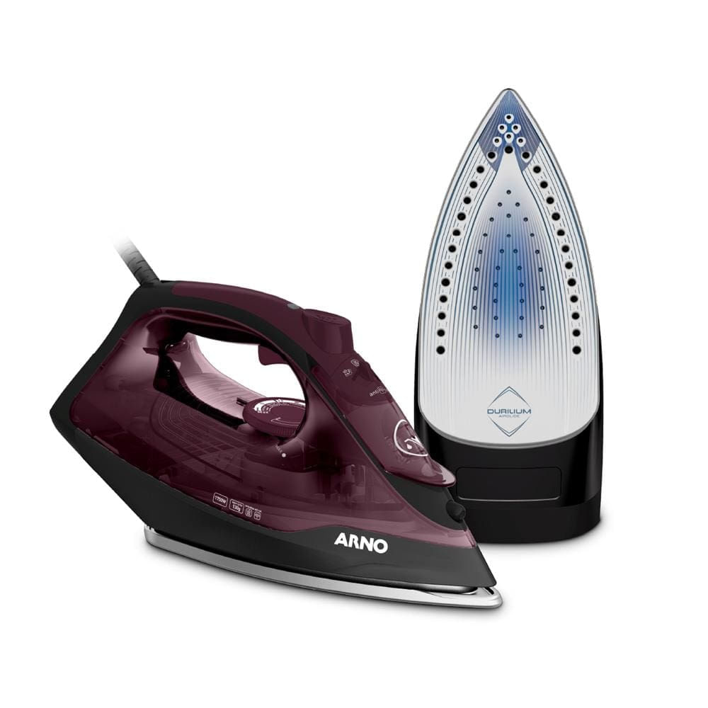 Ferro de Passar a Vapor Arno Ultragliss com Spray e Base Durilium Airglide - Vinho Vinho / 220