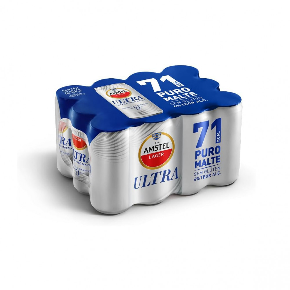 Amstel Ultra Cerveja Lata 269ml - Pack com 12 Unidades