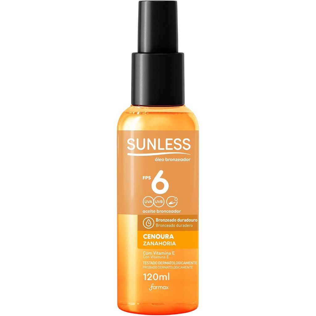 Óleo Bronzeador Cenoura Fps6 Sunless 120ml