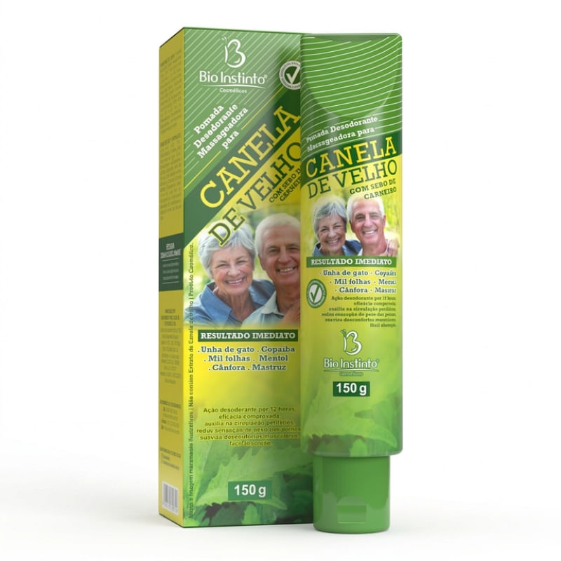 Pomada Desodorante Massageadora Canela de Velho 150g Bio Instinto