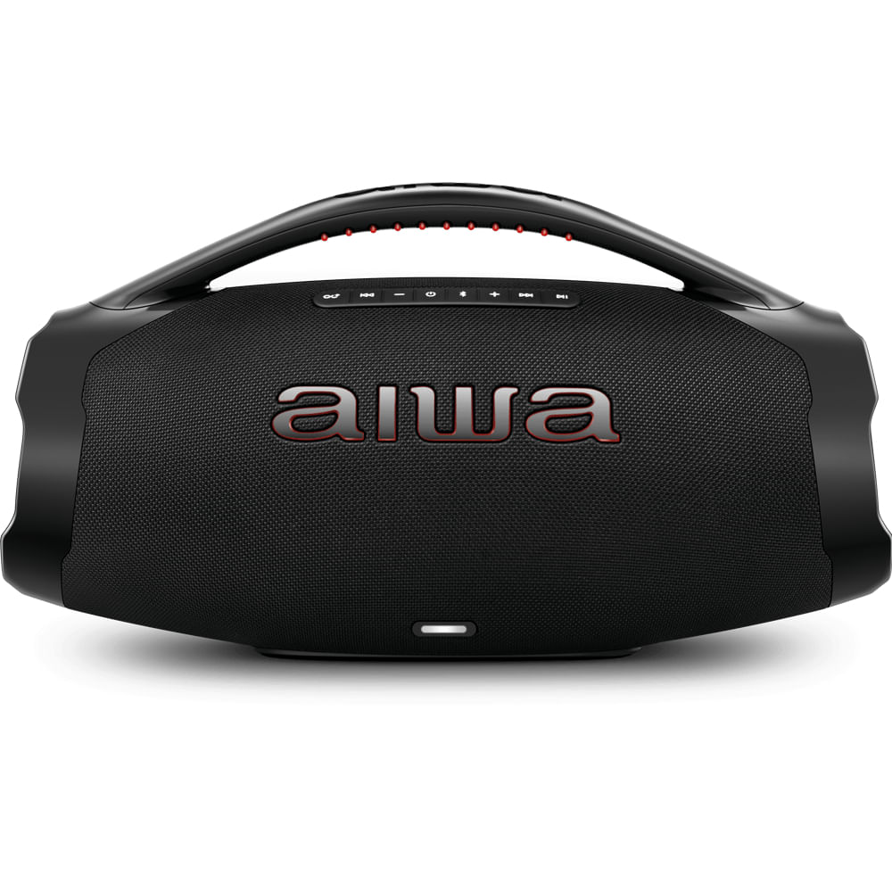 Caixa de Som Boombox Plus AIWA BBS-01-B 200W Bluetooth 30H IP66 USB Preto Bivolt