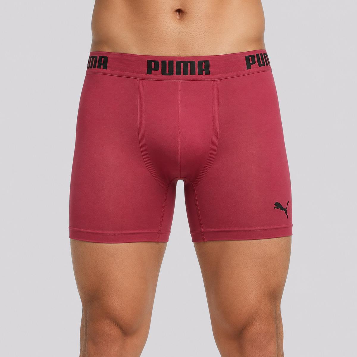 Cueca Puma Boxer Sem Costura Bordô