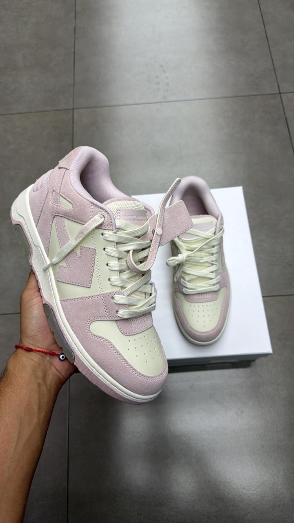 Off-White Out Of Office Low Tops Suede Panel Pink — 43, Novo