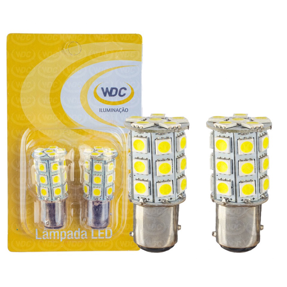 PAR LÂMPADA LED UNIVERSAL 2 POLOS 1157 (27 LEDS 5050)