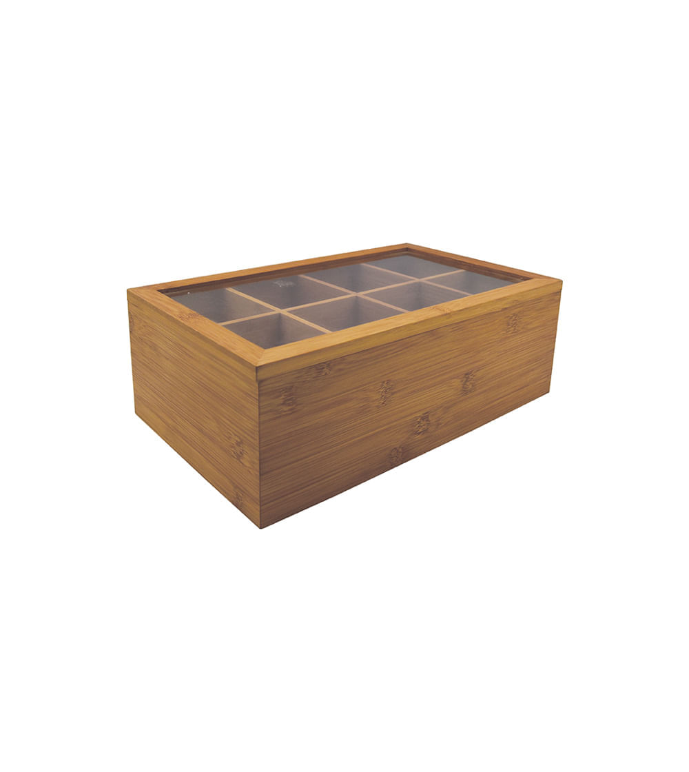 Caixa Decorativa De Bambu 8 Nichos - Oikos