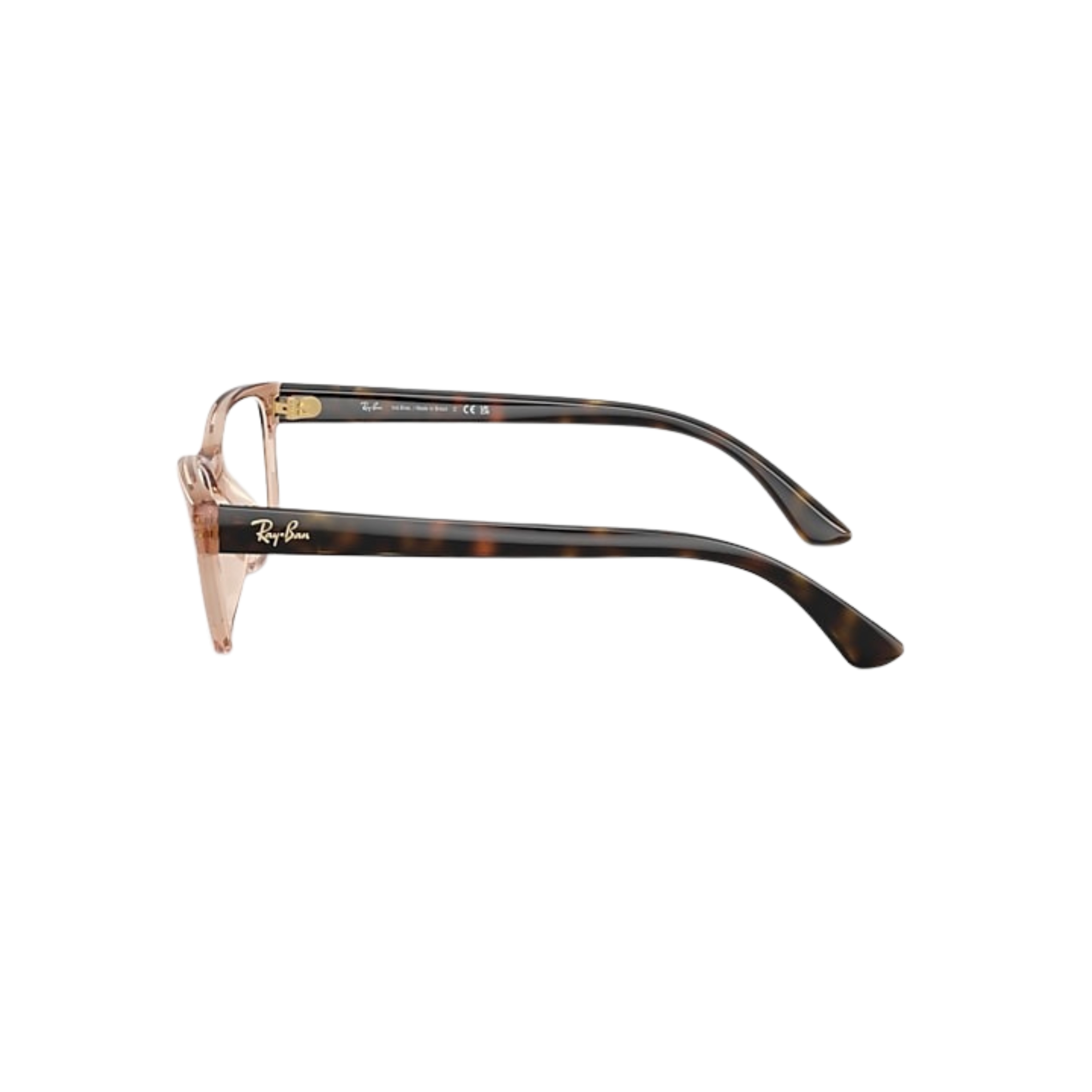 Foto 3 de Armação de Óculos de Grau Feminina Retangular Ray-Ban RX7252L Caramelo