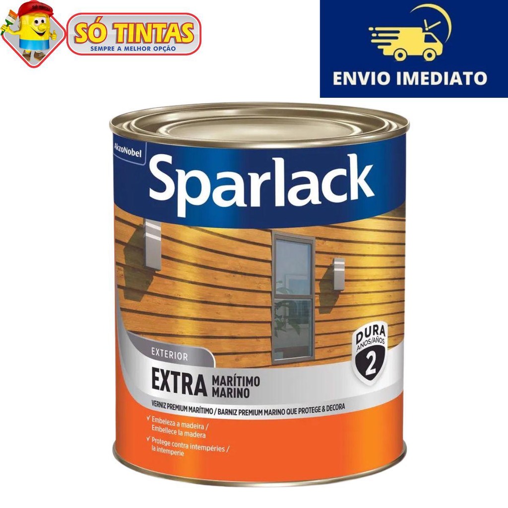 Verniz Marítimo Base Solvente Brilhante Incolor 900ml Protege e Decora - Sparlack
