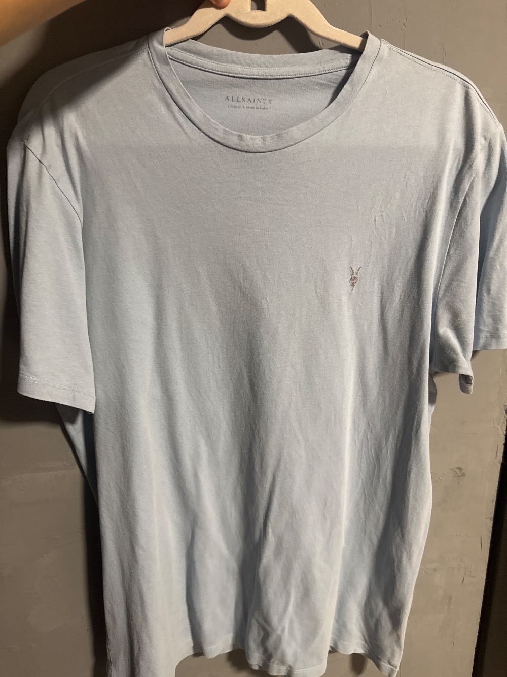 Camiseta AllSaints Brace Ramskull Crew Neck Spinel Blue — G, Usado