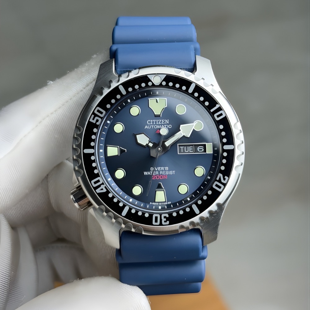 Relógio Citizen Promaster Marine Blue Sunburst Black 42 mm — Único, Novo