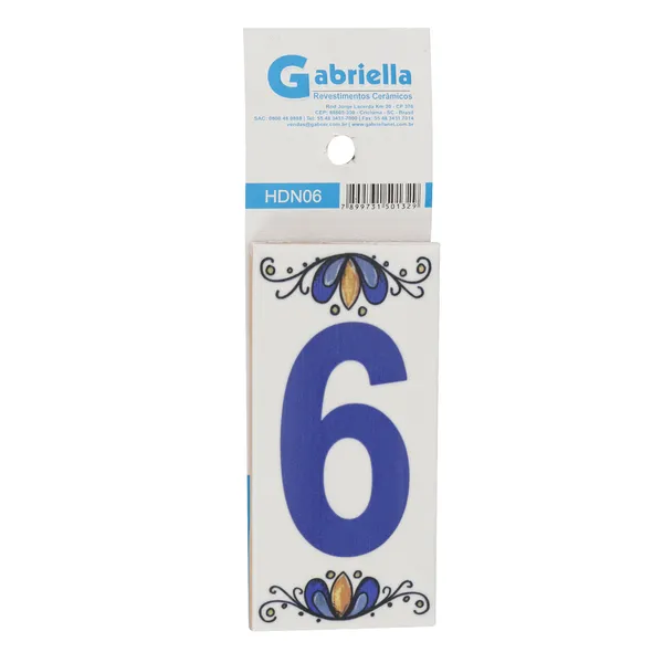 NÚMERO 6 HDN06 - 7,5X15 GABRIELLA