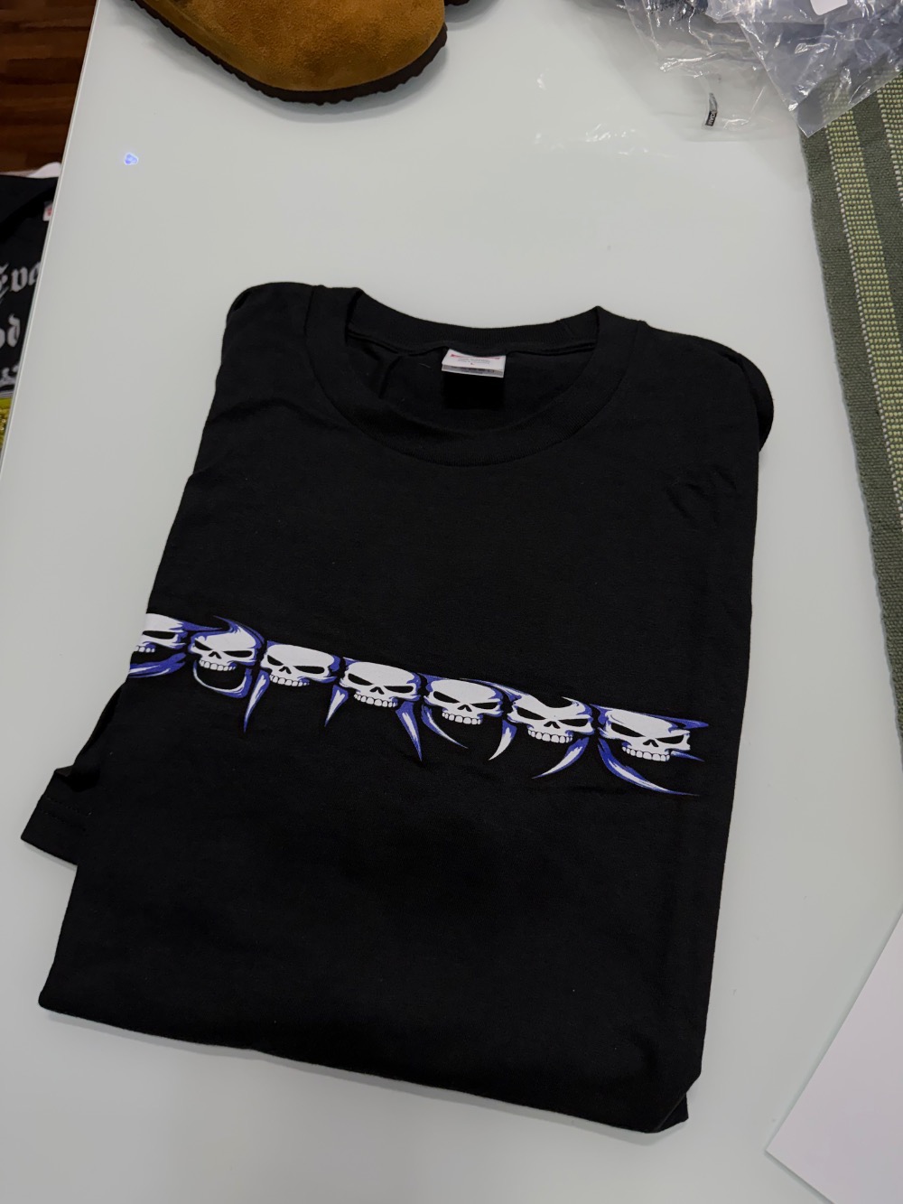 Camiseta Supreme Skulls Spellout Black FW26-W1 — G, Novo