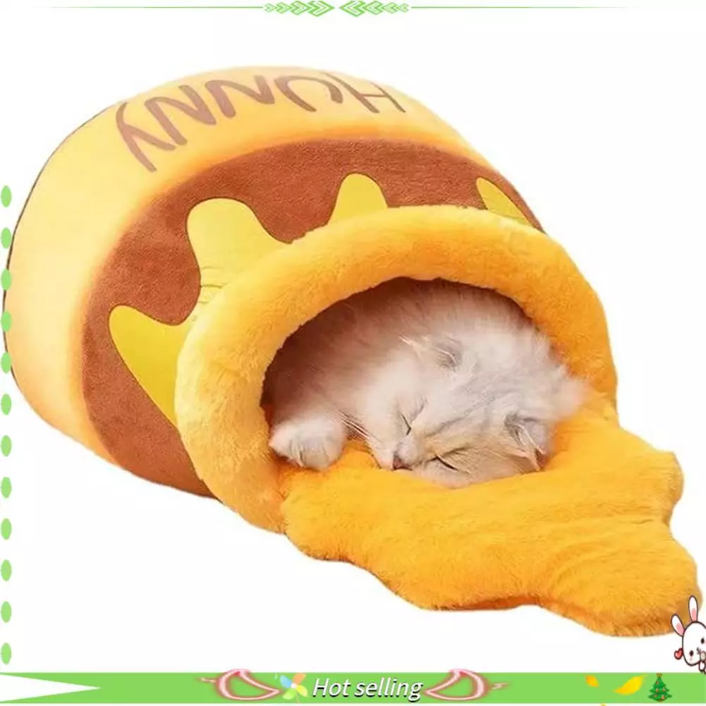 [Qualidade C] Cama De Gato Casa Estações Universalizar Tapete De Pelúcia Gatos Almofada Cesta Mel Jar Forma Suprimentos