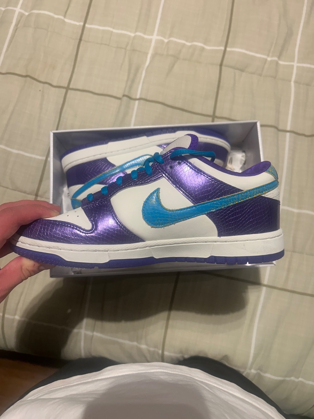 Nike Dunk Low Protro "Draft Pack" Charlotte to LA Purple — 41, Novo