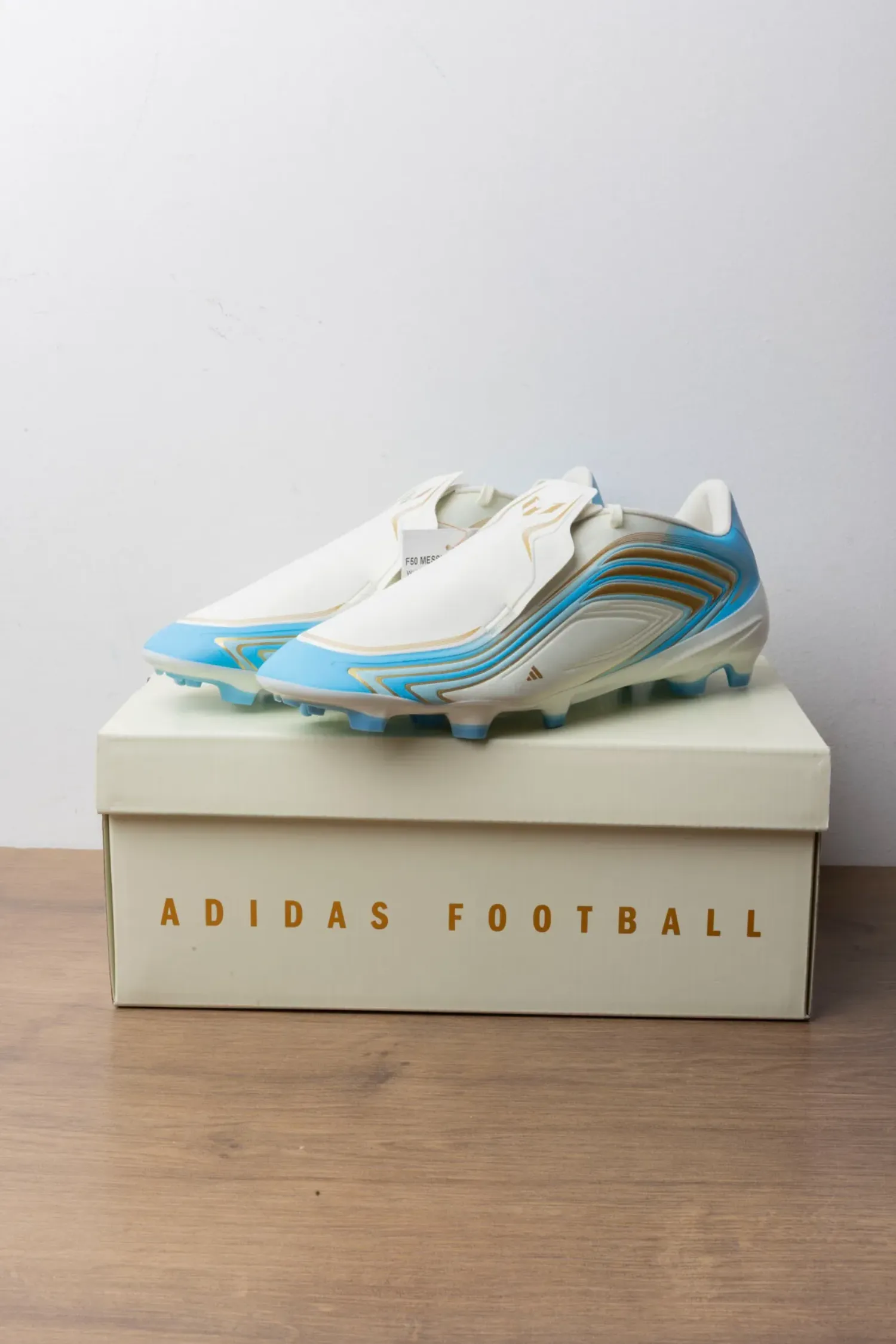 Lionel Messi x adidas Chuteira F50 League FG El Último Tango Ivory Blue — 41 / 42, Novo