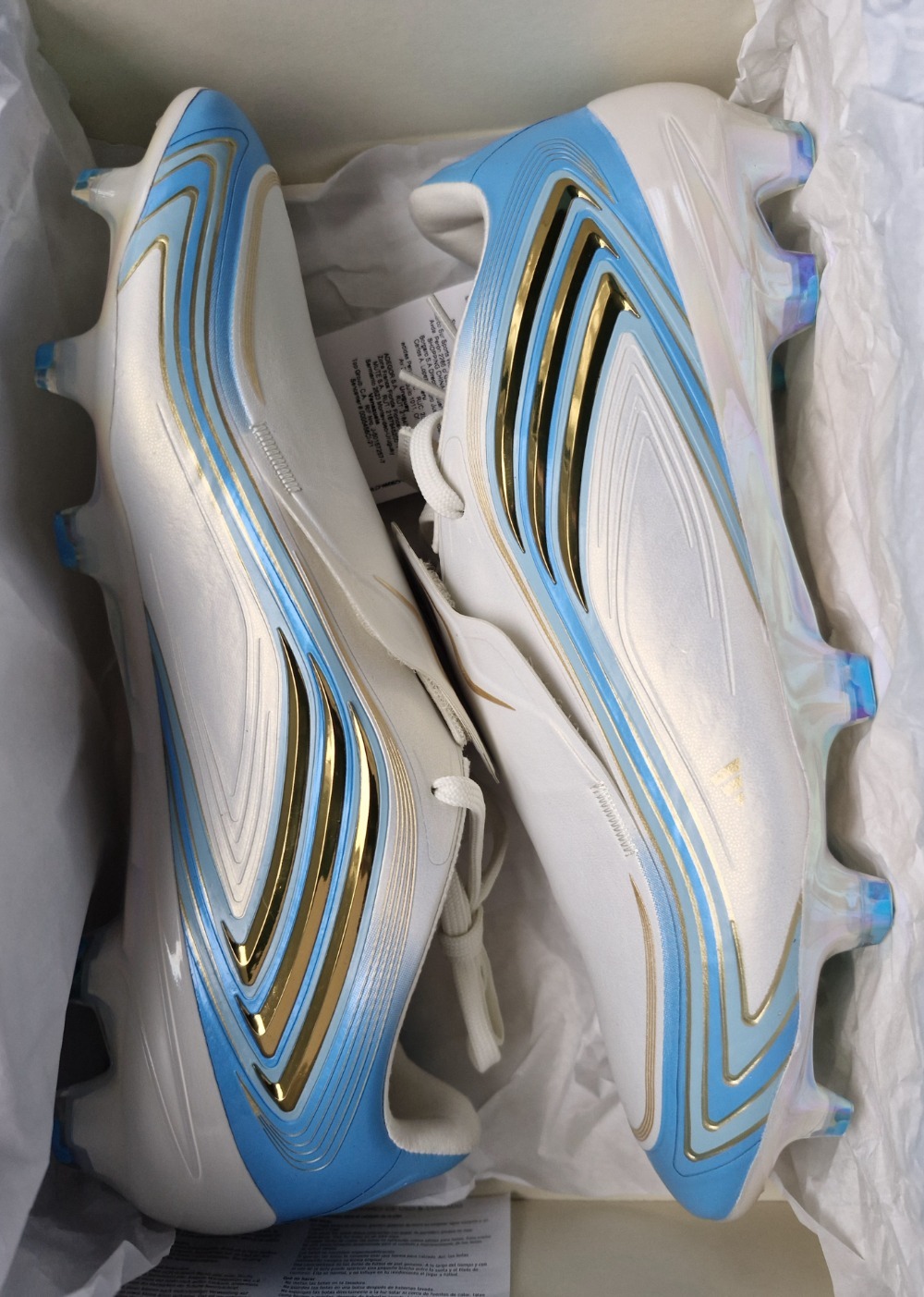 Lionel Messi x adidas Chuteira F50 Elite FG El Ultimo Tango Ivory Blue — 39, Novo