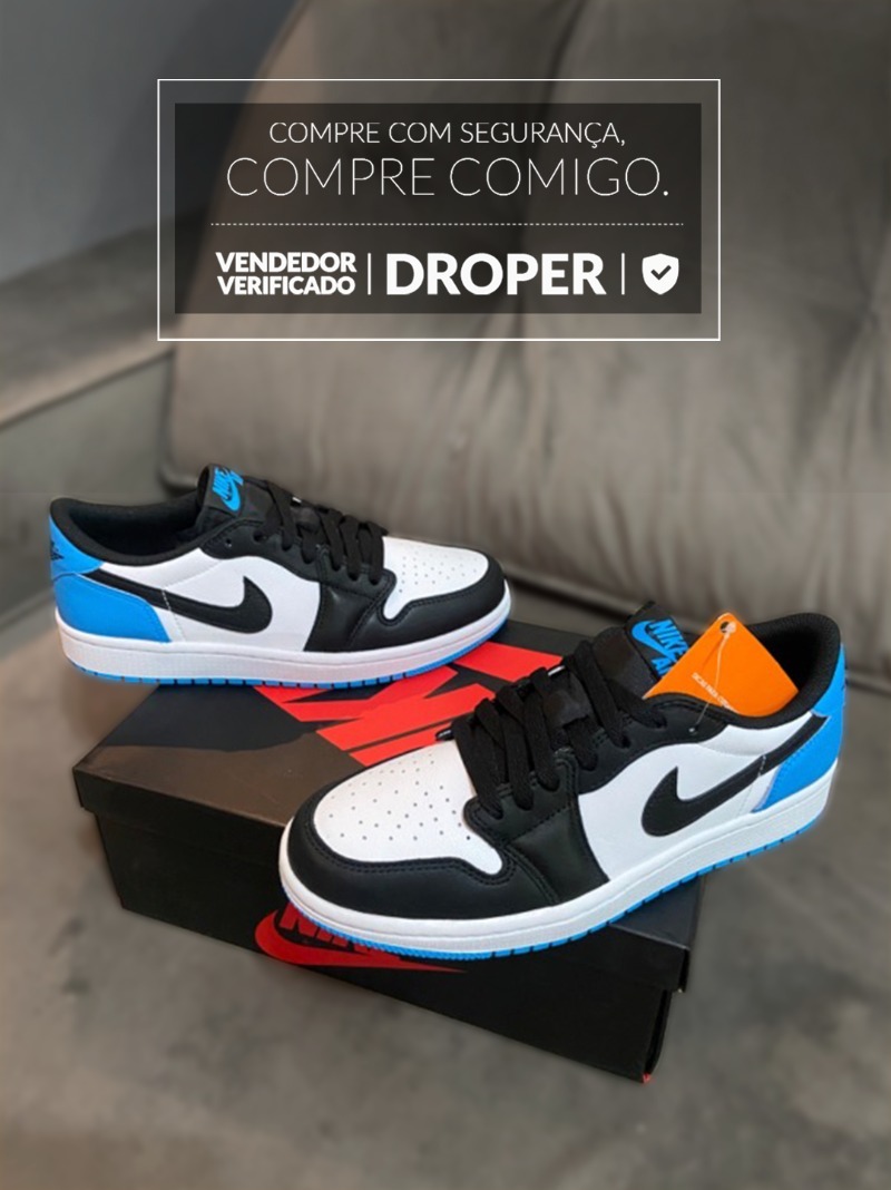 Air Jordan 1 Low OG UNC Feminino — 37.5, Novo