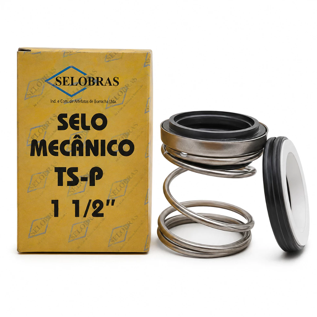 Selo Mecânico Tipo TS-P Eixo 1 1/2" Marca Selobras MOLA LONGA VITON