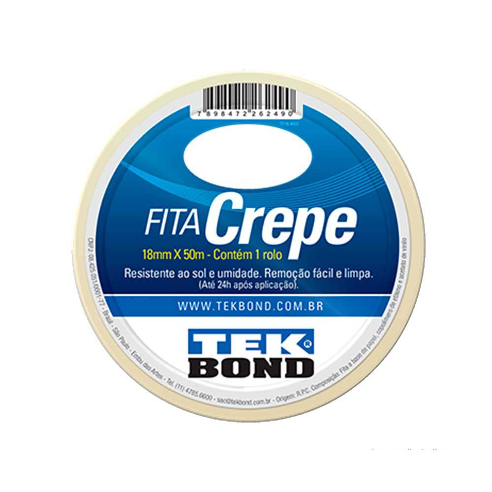 Fita crepe 18mmx50m Tekbond