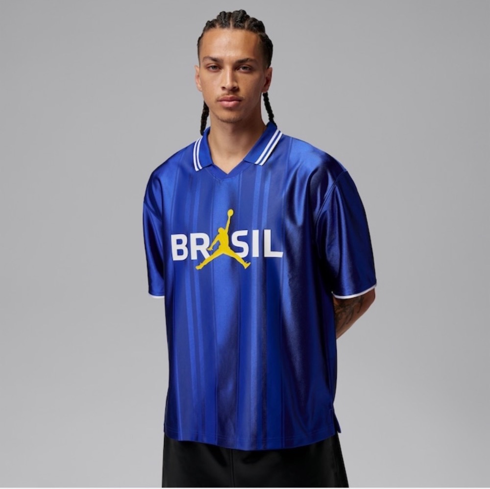 Camiseta Air Jordan Polo Brasil Blue — G, Novo