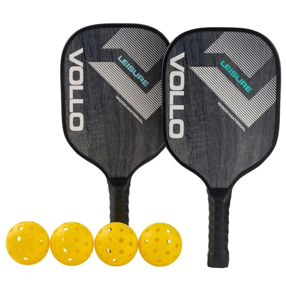 Kit Pickleball Lazer 2 Raquetes 4 Bolas e Bolsa Vollo