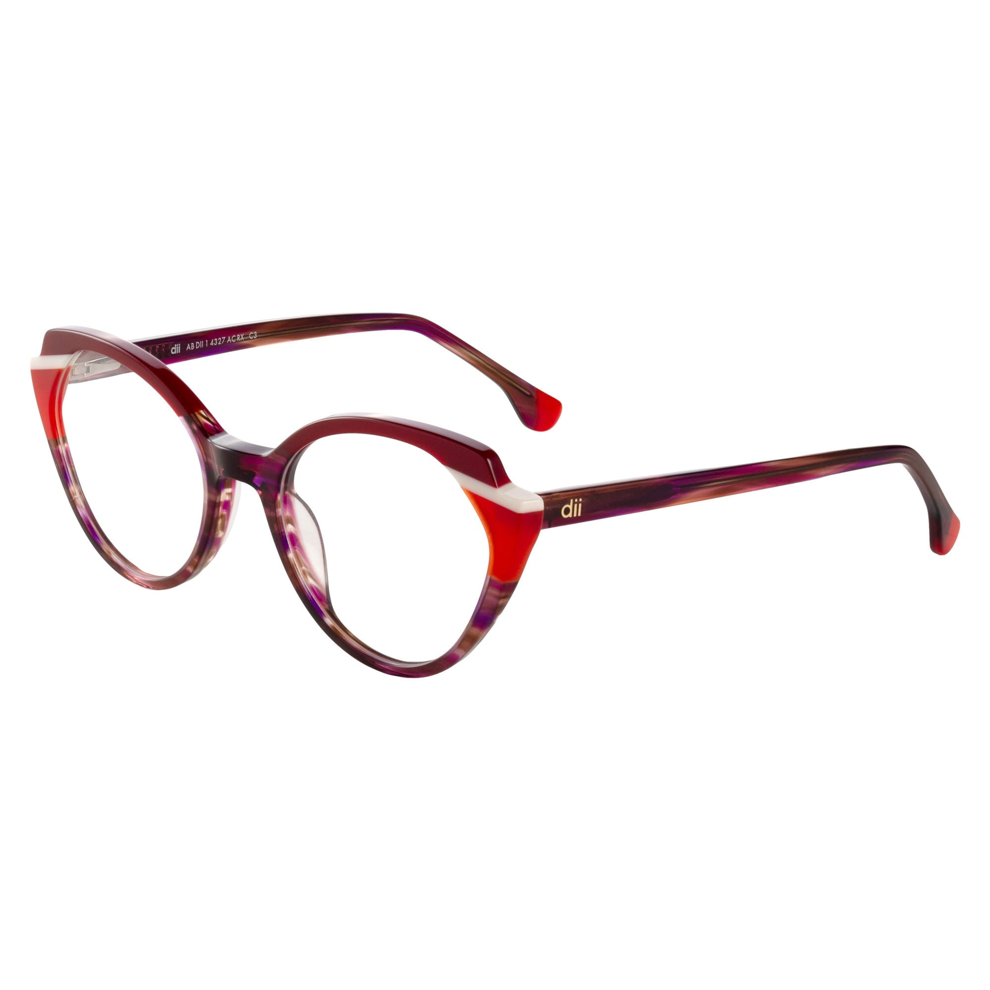 Armação para Óculos de Grau Feminino Dii Collection RDII14327C3 Vermelho