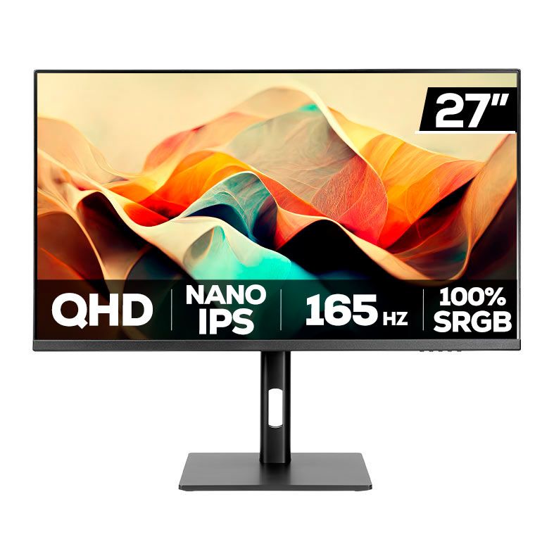 Monitor Profissional Pichau Perseus V2, 27 Pol, Nano IPS, QHD, sRGB100, 165Hz, HDMI/DP, PC-PRS27-V2