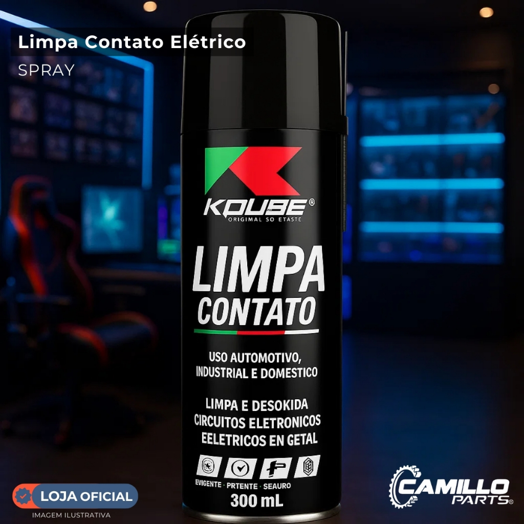 Limpa Contato Koube 300ml - Previne Mau Contato e Limpeza de Componentes